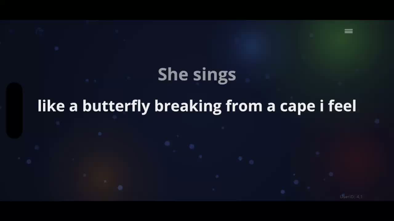 CueTracks karaoke display on iPhone